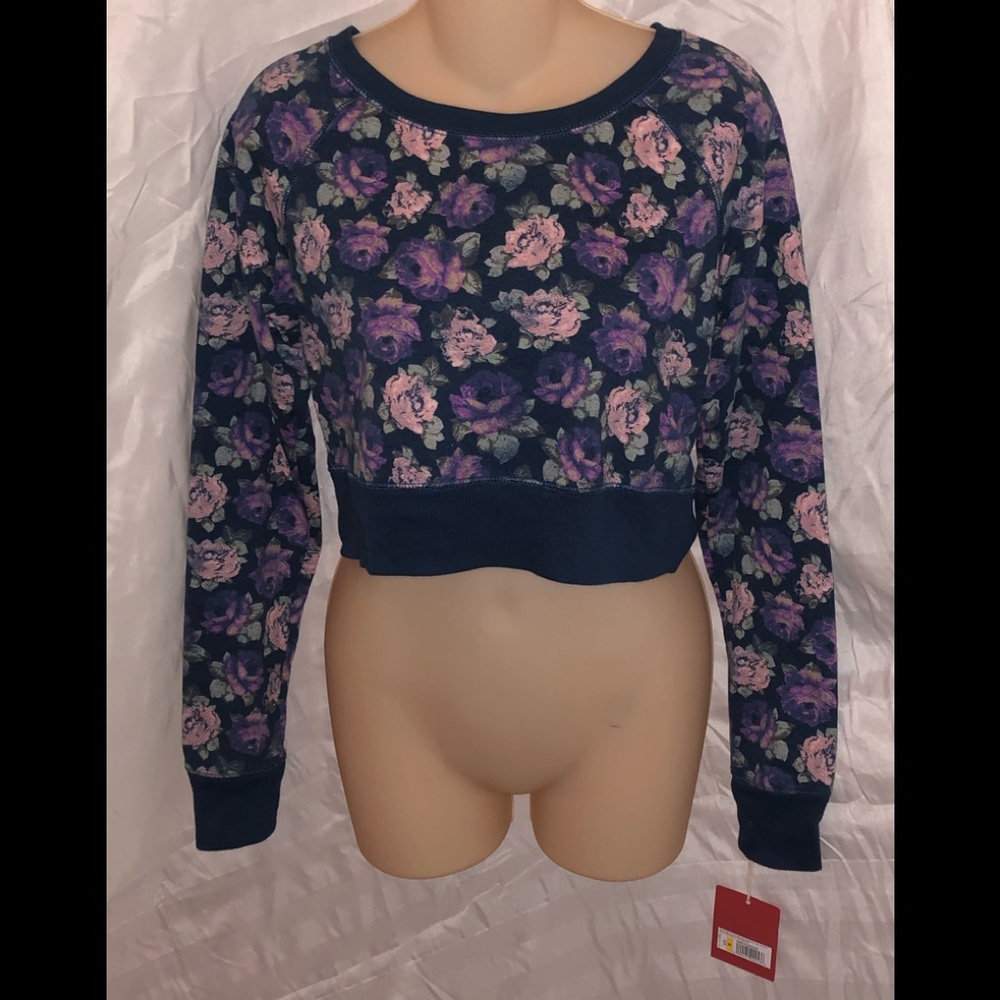 NWTs: Mossimo Supply Co. Cropped Floral Sweater